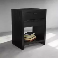 Black Vivara 2-Drawer Nightstand