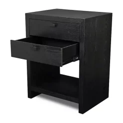 Black Vivara 2-Drawer Nightstand