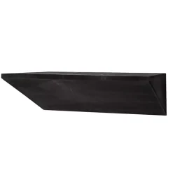 Black Wedge Wood Small Floating Shelf