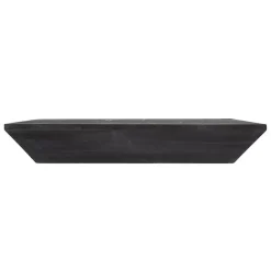 Black Wedge Wood Small Floating Shelf