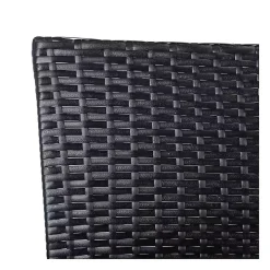 Black Wicker 3-pc. Patio Set with Beige Cushions