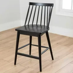 Black Windsor Counter Stool