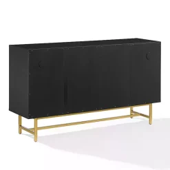 Black Wood & Gold Metal Sideboard
