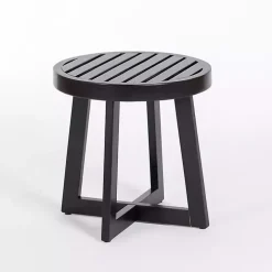 Black Wood Cushioned Rocker 3-pc. Conversation Set