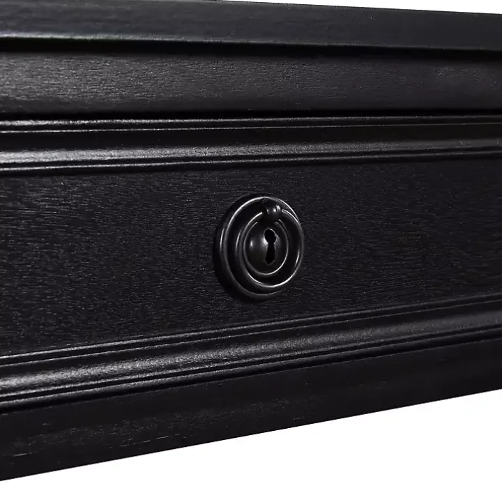 Black Wood 2-Drawer Barrett Console Table