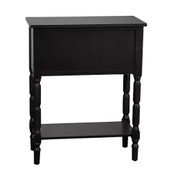 Black Wood 4-Drawer Barrett Console Table