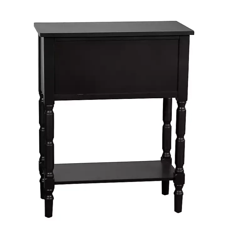 Black Wood 4-Drawer Barrett Console Table