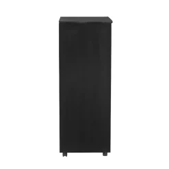 Black Wood 8-Drawer Cary Storage Cart