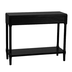 Black Wood 2-Drawer Layla Console Table