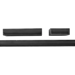 Black Wood Floating Shelves, Set of 3