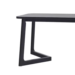 Black Wood Geometric Legs Dining Table
