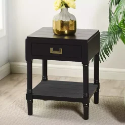 Black Wood Layla Accent Table