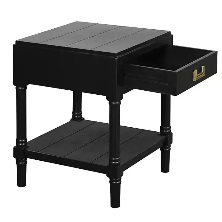 Black Wood Layla Accent Table