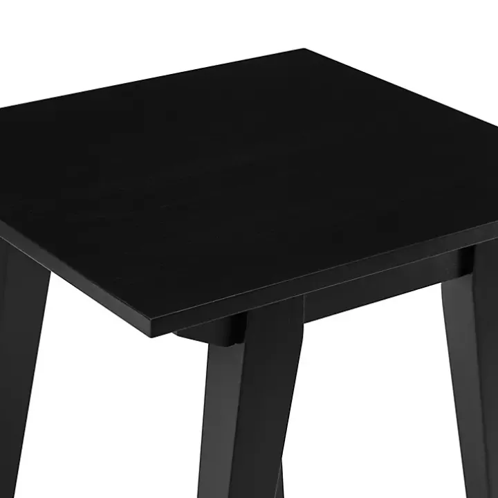 Black Wood Minimalist Accent Table