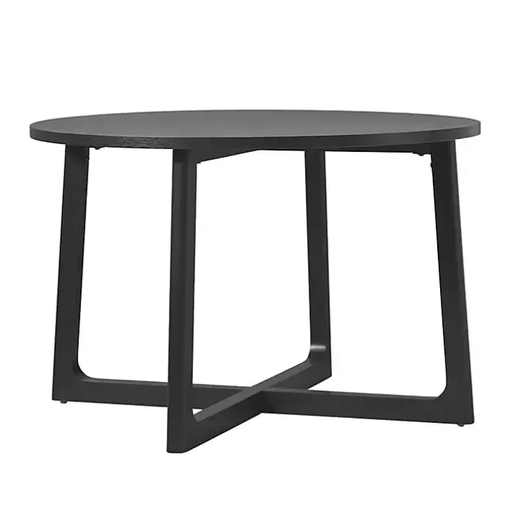 Black Wood Modern Round Dining Table