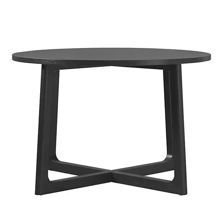 Black Wood Modern Round Dining Table