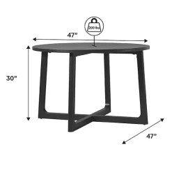 Black Wood Modern Round Dining Table