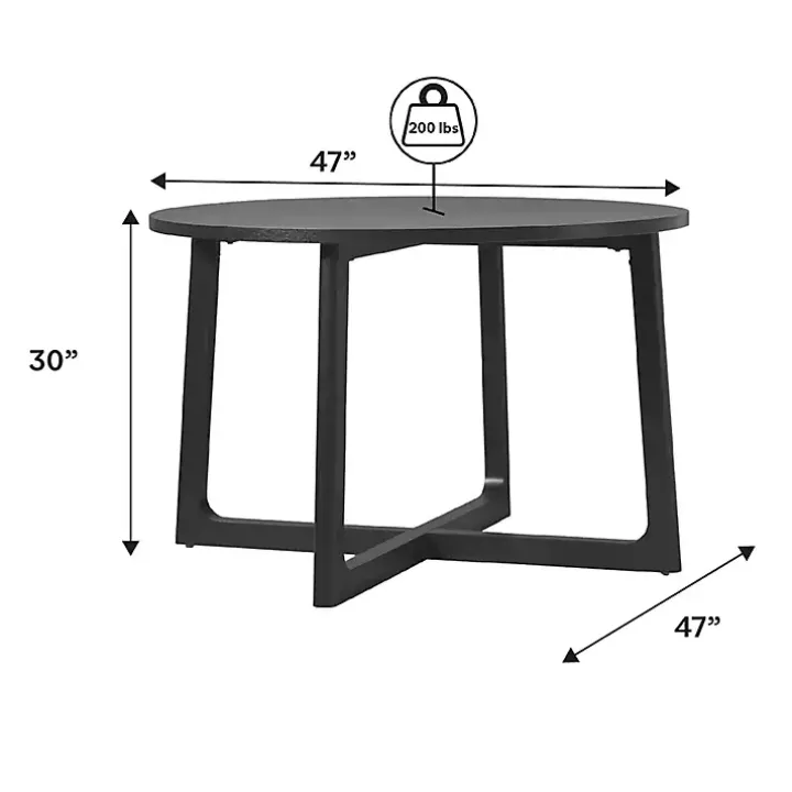 Black Wood Modern Round Dining Table