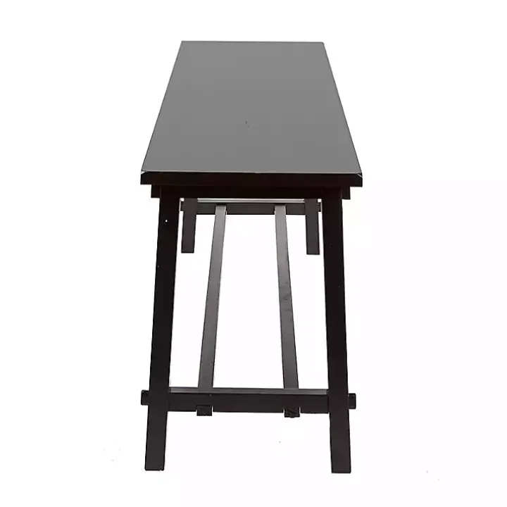 Black Wood Simple Farmhouse Bench