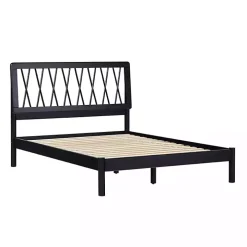 Black Wood Spindle Headboard Full Bed