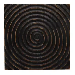 Black Wood Square Accent Table