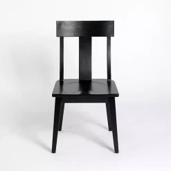 Black Wood T-Back Dining Chair