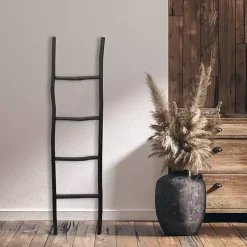 Black Wood Theo Blanket Ladder