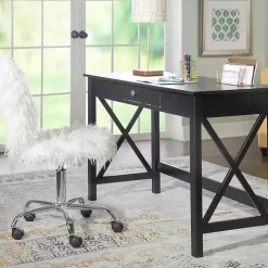 Black Wood X-Sides Desk