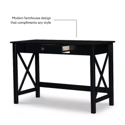 Black Wood X-Sides Desk