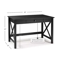 Black Wood X-Sides Desk