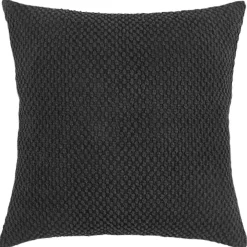 Black Woven Nubby Pillow