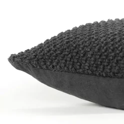 Black Woven Nubby Pillow