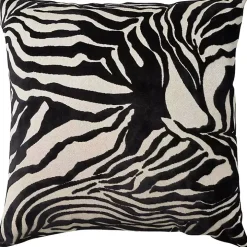 Black Zebra Jacquard Pillow