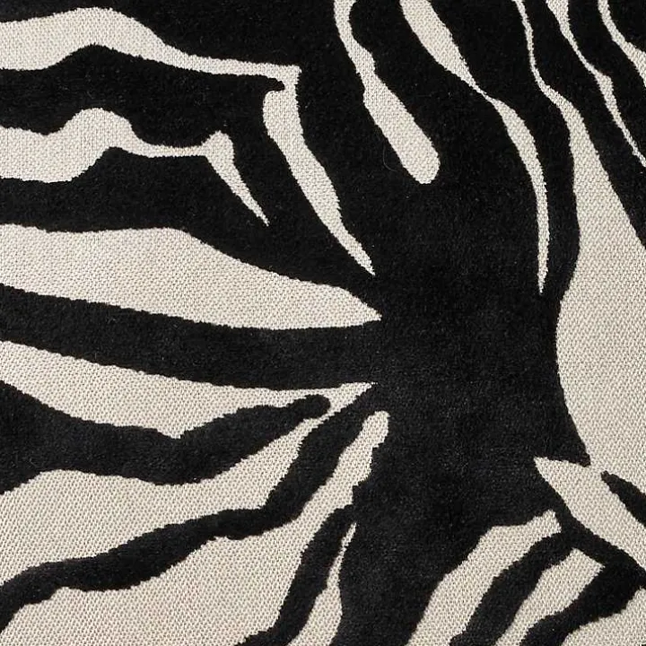 Black Zebra Jacquard Pillow