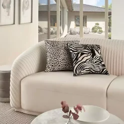 Black Zebra Jacquard Pillow
