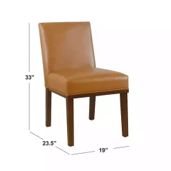 Blair Carmel Leather Dining Chair