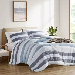 Blake Blue Stripe 3-pc. Full/Queen Comforter Set