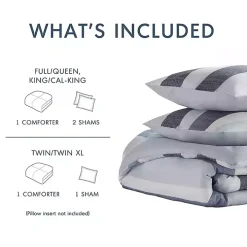 Blake Blue Stripe 3-pc. King Comforter Set