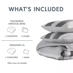 Blake Gray Stripe 3-pc. Full/Queen Comforter Set