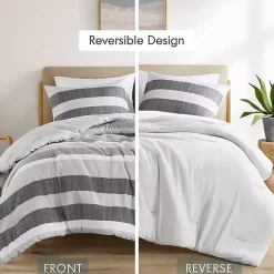 Blake Gray Stripe 2-pc. Twin/Twin XL Comforter Set