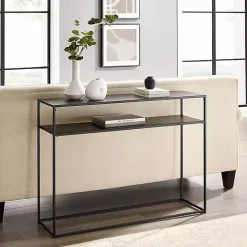 Blake Simple Black Metal Console Table