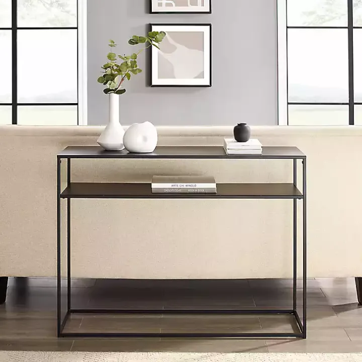 Blake Simple Black Metal Console Table