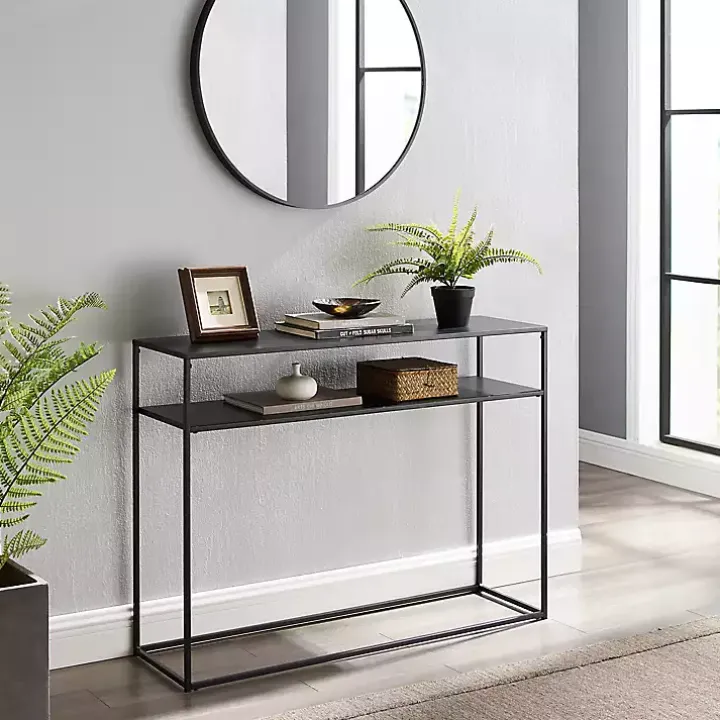Blake Simple Black Metal Console Table
