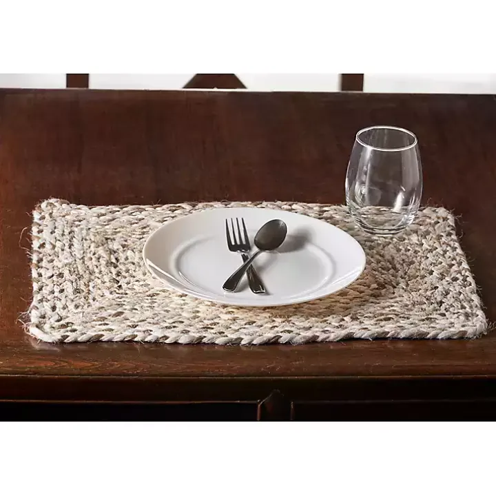 Bleach and Natural Woven Placemats, Set of 4