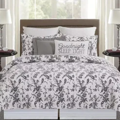 Bleighton Black Floral 3-pc. Full/Queen Quilt Set