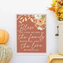Bless the Food Before Us Canvas Wall Plaque