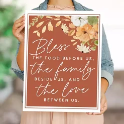 Bless the Food Before Us Canvas Wall Plaque