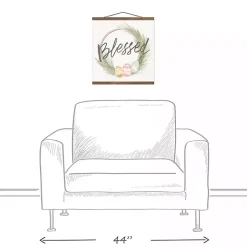 Blessed Egg Wreath Teak Hanging Canvas Art Print