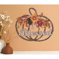Blessed Twig Pumpkin Shaped Wreath