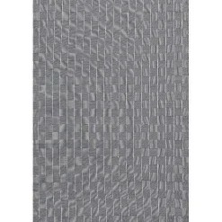Blue & Ivory Checkered Indoor/Outdoor Rug, 6x9